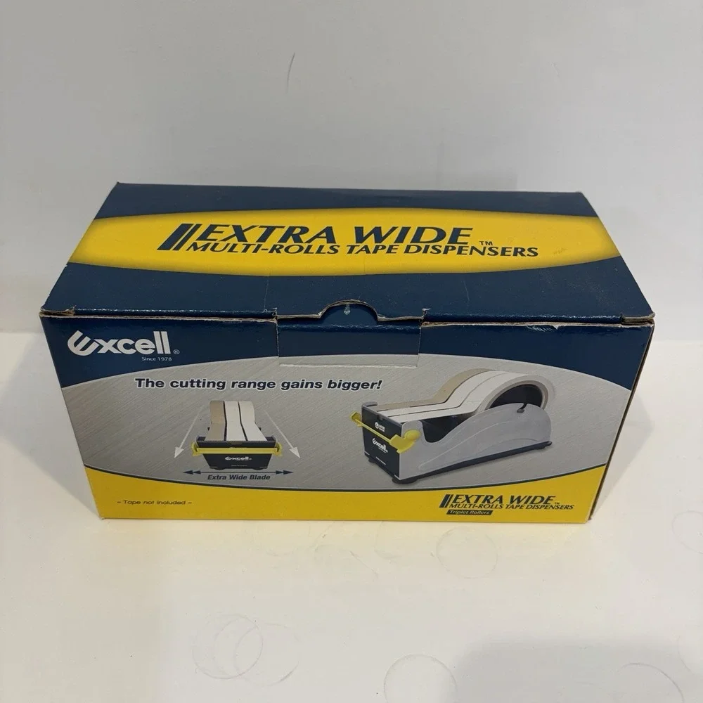 Excell ET-13371 Steel Desktop Tape Dispenser 3 in. width Suction Bottom